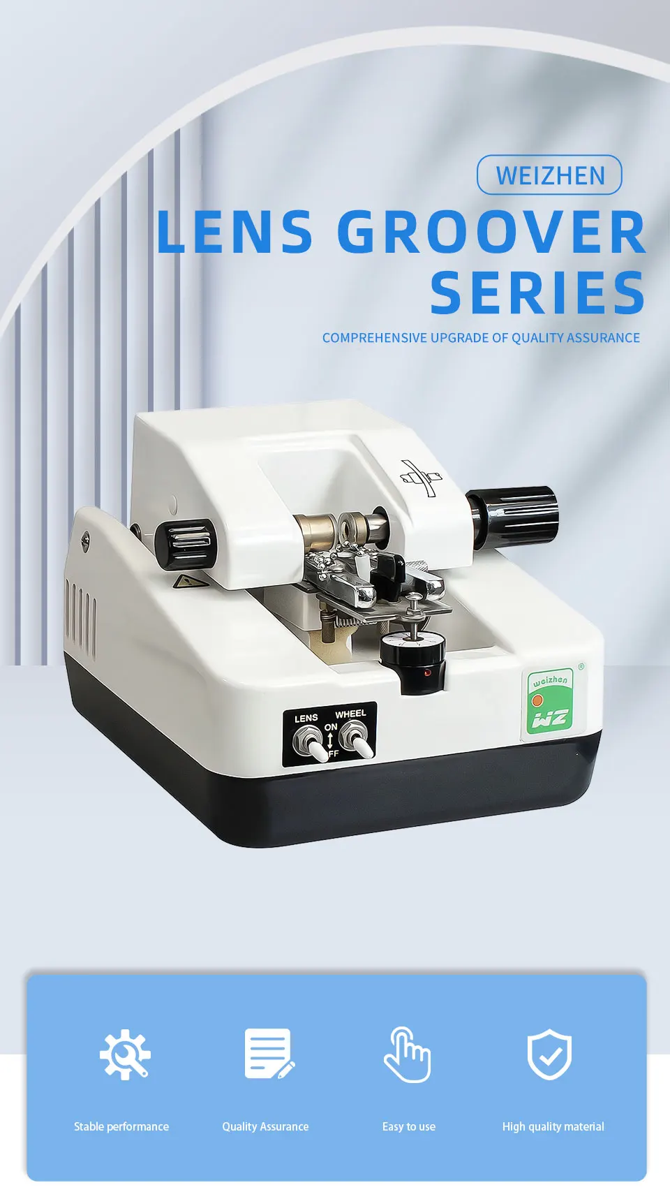 Description Picture 2 of itemChina Equipment WZ-JP800 Optics Instruments Lens Tool Groover eyeglasses processing equipment grooving machine for half frame