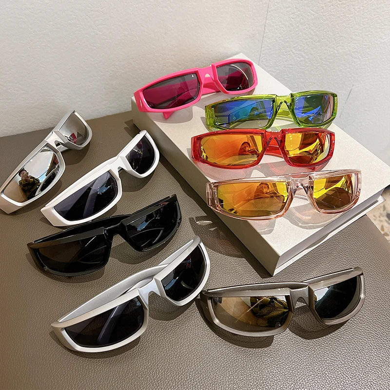 GM LUMIAS Y2k Rectangular Sunglasses Men Women Fashion Wrap Round Mirror Sports Shades Eyewear Brand Designer UV400 Sun Glasses_voghion.com