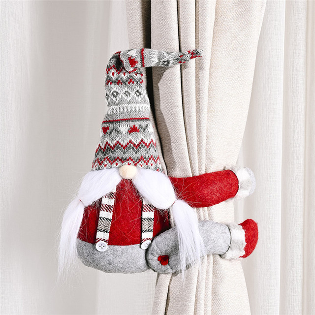 Curtain Buckle Doll Santa Elk Windows Christmas Curtain Decor Christmas Decor For Home Xmas Gift New Year Window Decoration
