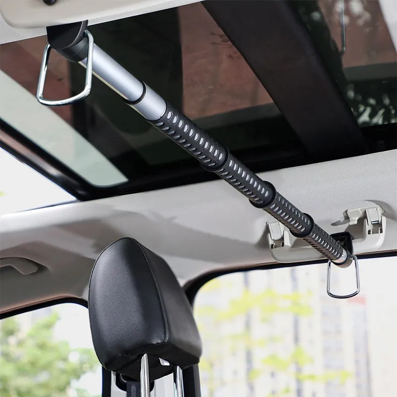Car Coat Hanger Car Drying Rod Car Camping Clothes Hanger Bar Telescope Vehicle Fix Rods Trunk Hanger Rod Clothes for Sedans Trucks SUVs RVs
