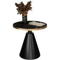 Table d'appoint ronde de luxe avec plateau en marbre et base en métal, table d'appoint moderne pour petit espace, salon, chambre à coucher, hôtel 5
