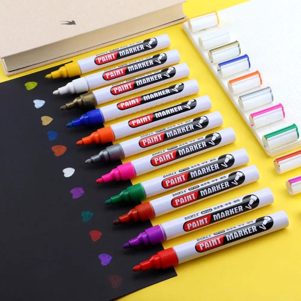 Waterproof Oil-based Paint Marker Creative Writing Quick Dry Highlighter Pen Novelty Journal Graffiti Pen Painting Supplies