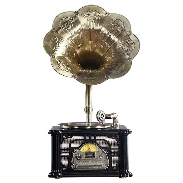 

Latest Old Style Vintage Dummy Gramophone with disc For Home Decor Restaurant Bar Gifting