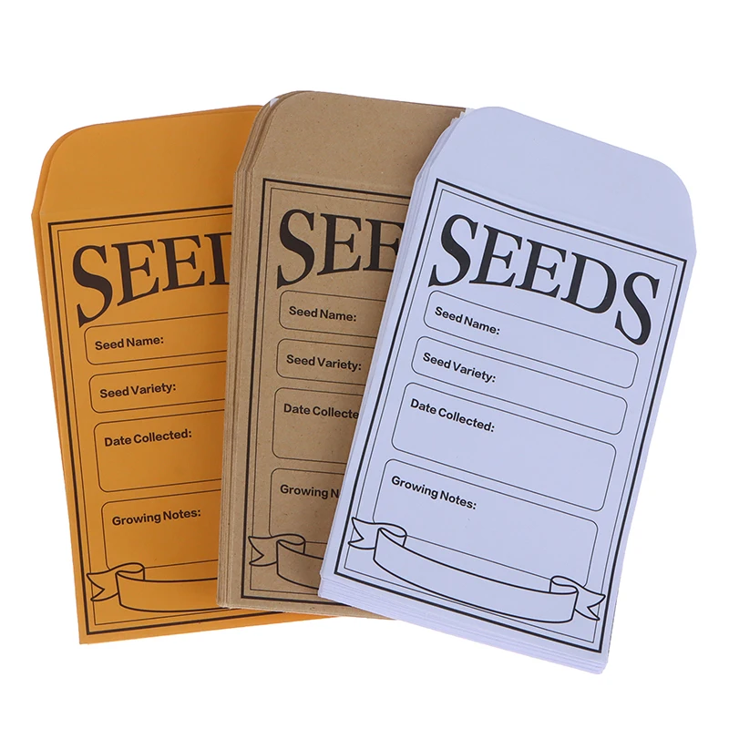 150 Pack Seed Envelopes Kraft Paper Seed Packets Envelope Self Adhesive  Sealing Seed Saving Envelopes for Flowers Vegetable Seeds Coin Storage