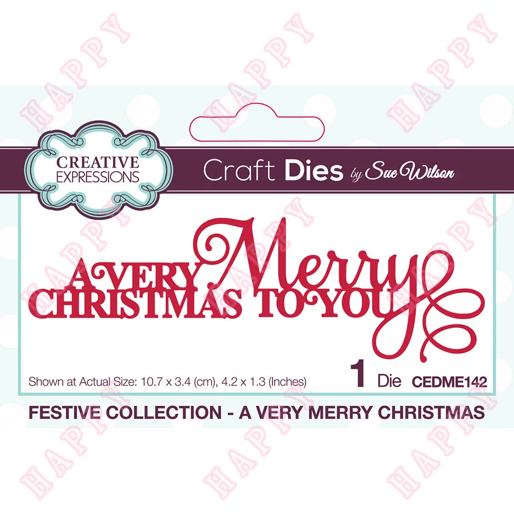

A Very Merry Christmas Metal Cutting Dies Scrapbook Diary Decoration Stencil Handmade Greeting Cards DIY Album Decoration