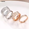 88579-984b86.jpg Bague de luxe en acier inoxydable pour femmes, or Rose, Double rangée carrée, Zircon, romantique, fiançailles, fête de mariage, bijoux, cadeau pour femmes