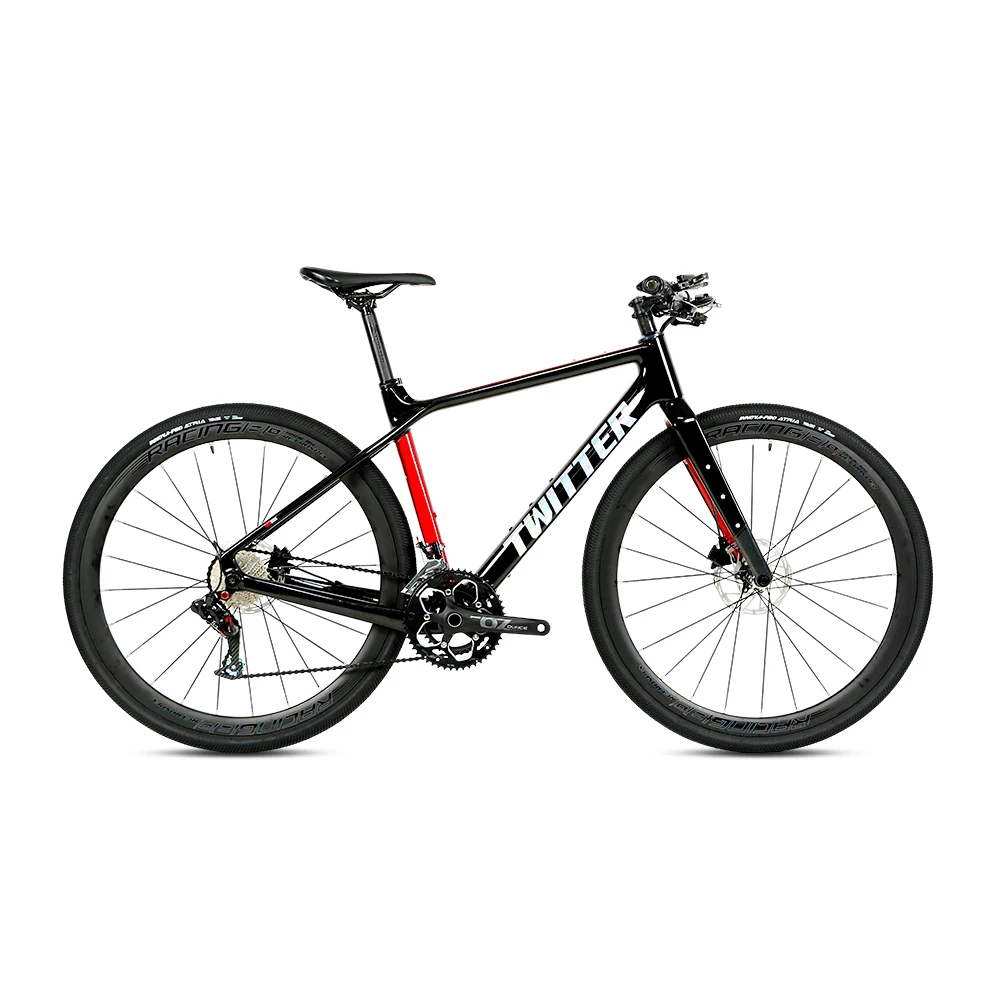 Twitter Gravel X Straight 24S Speed Bici De Carretera De Carbono Bisiklet Gravel Disc Brake Carbon Gravel Bike Bicicletta Per Adulti