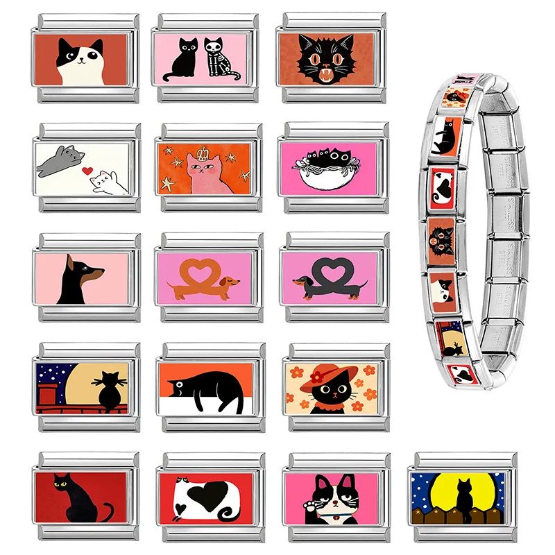 Pet Heart Butterfly Moon Charm Bracelet