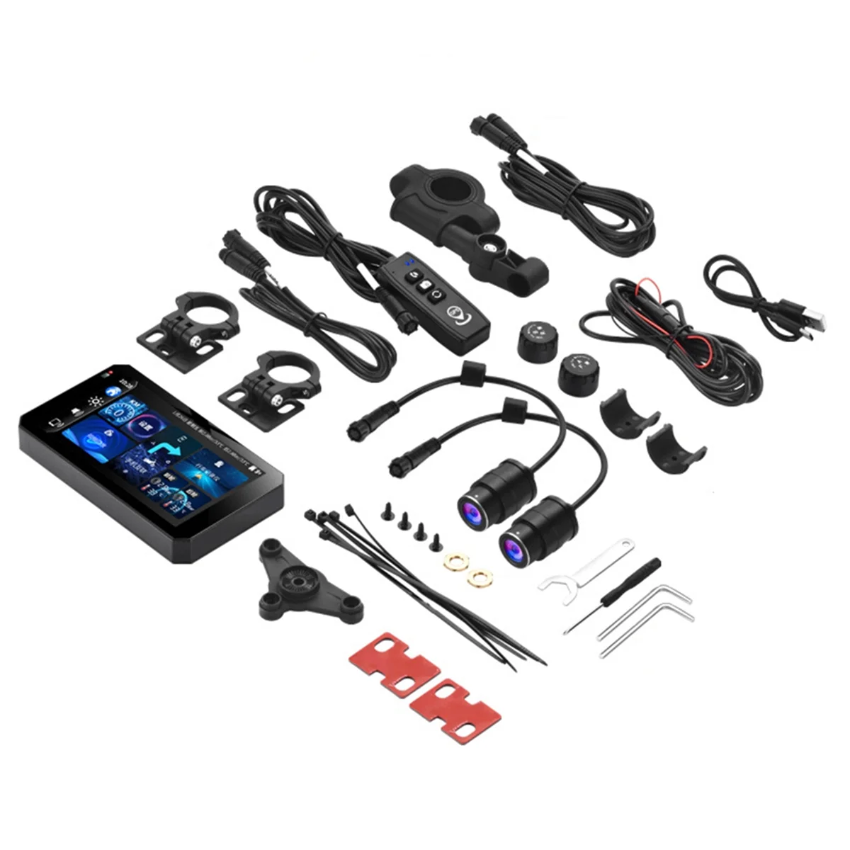 

Motorcycle Wireless CarPlay Dual Bluetooth DVR for 5 Inch IPS Portable GPS Navigation Android
