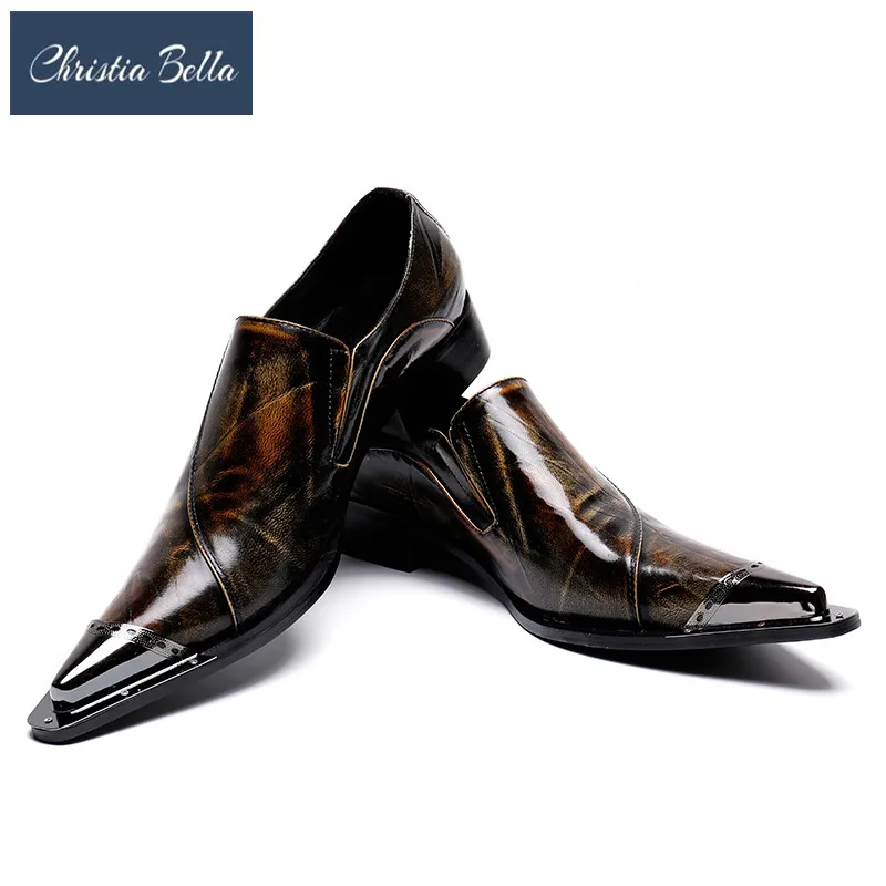 New Italian Style Pointed Toe Men Business Office Genuine Leather Shoes Plus Size Male Party Club Oxford Shoes Men Casual