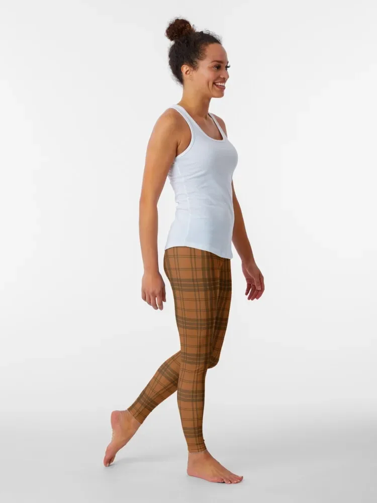 Brown Plaid Leggings Women's fitness Training pants Sportswear woman gym Womens Leggings