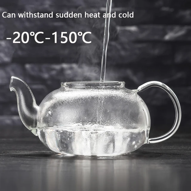 Teiera In Vetro Borosilicato 950ML Con Infusore - Sicura Per Microonde E Lavastoviglie