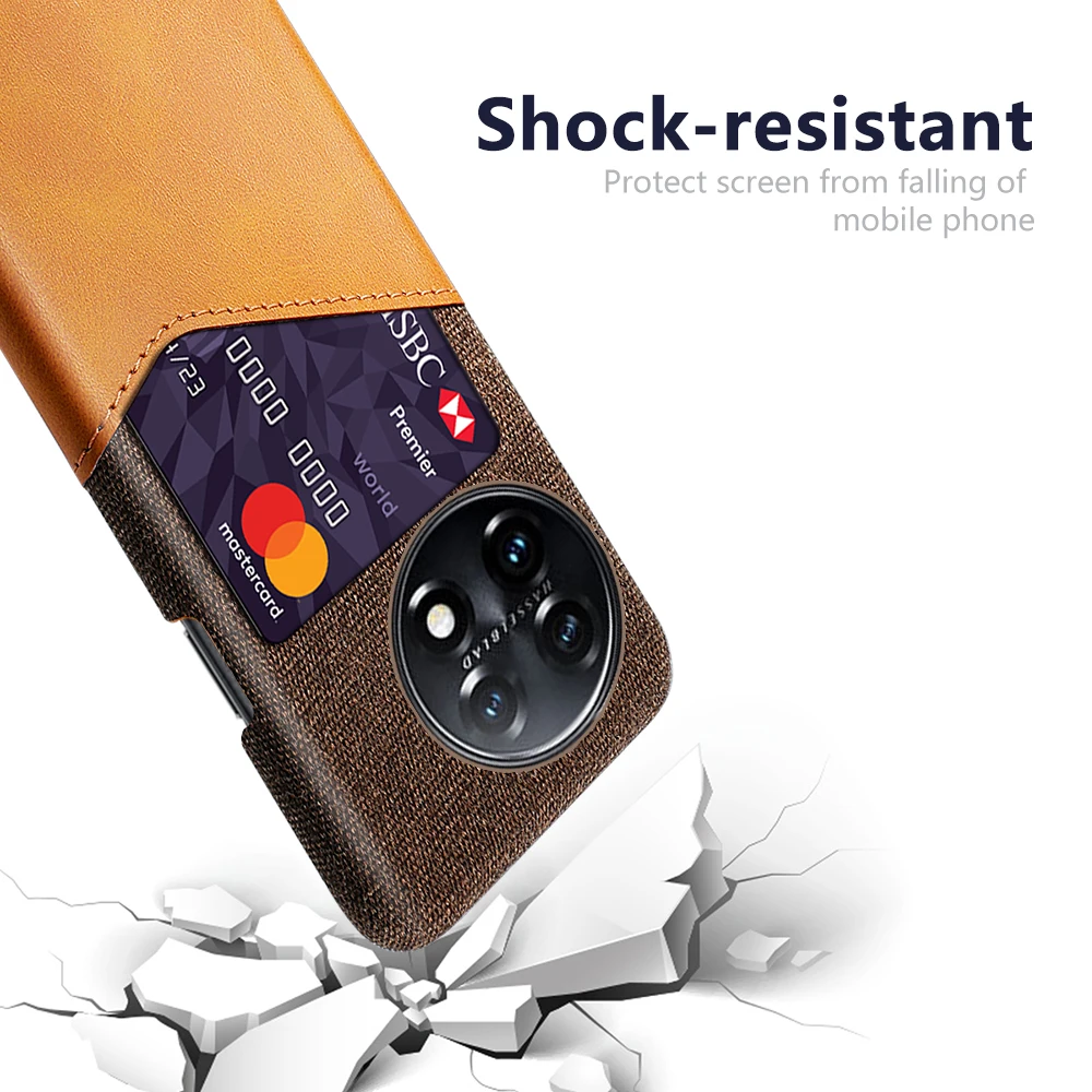 Per Oneplus 11 Custodia Slot Per Schede Cover Business Funda Oneplus 11 5G Coque Per One Plus 11 10 Pro 10T 9 R Rt 11R Ace Pro Coque