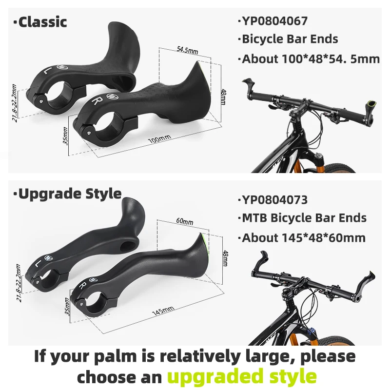 Bicycle Bar Ends & Handlebar Grips for MTB Bicycle bicycle handlebar ends bicycle handlebar grips bicycle accessories