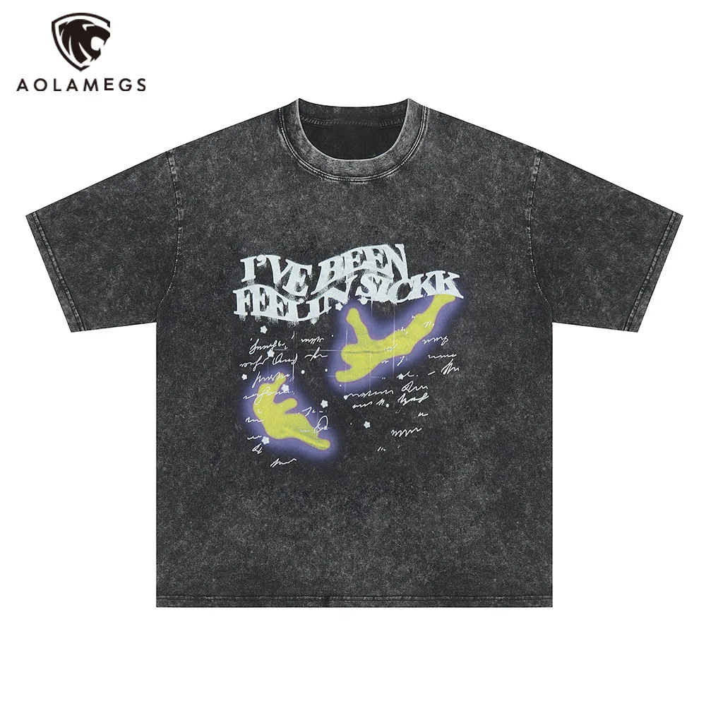 

Hip Hop Streetwear Washed Black T Shirt Aesthetic Graphic Harajuku Oversized T-Shirt Men Cotton Short Sleeve Tshirt Loose Punk