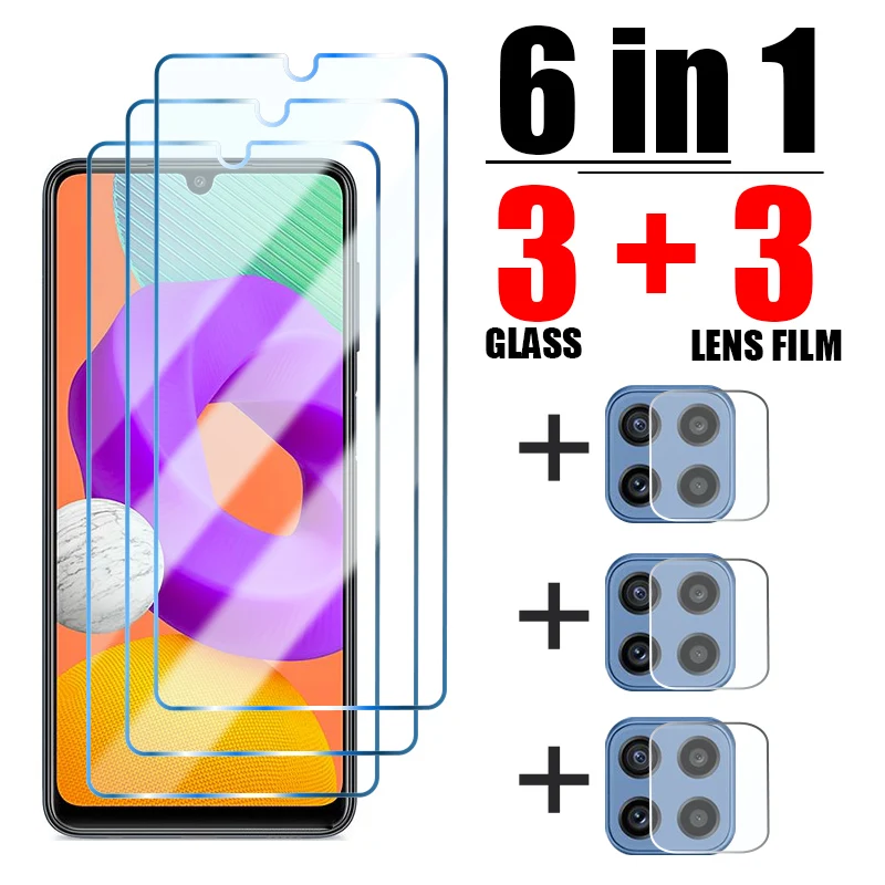 Закаленное стекло 6 в 1 для Samsung A12 A32 A52 A51 A71 A72 защитная пленка объектива камеры на