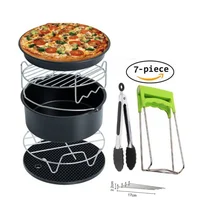 Air Fryer Accessories 7 Inch for Gowise Phillips Cozyna and Secura, Set of 7 Fit all electric fryer 3.7QT - 4.2QT - 5.3QT 1