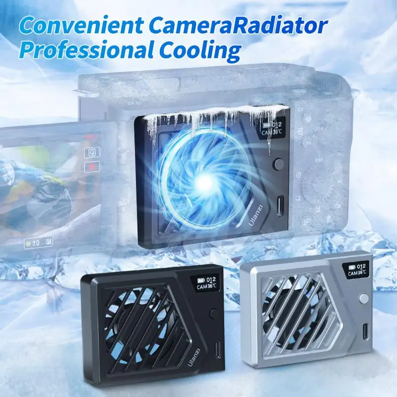 

Вентилятор охлаждения камеры Ulanzi CA25, для Sony ZV-E1 Canon R8 FUJIFILM XS10 Nikon Z30, радиатор для системы охлаждения, радиатор в комплекте