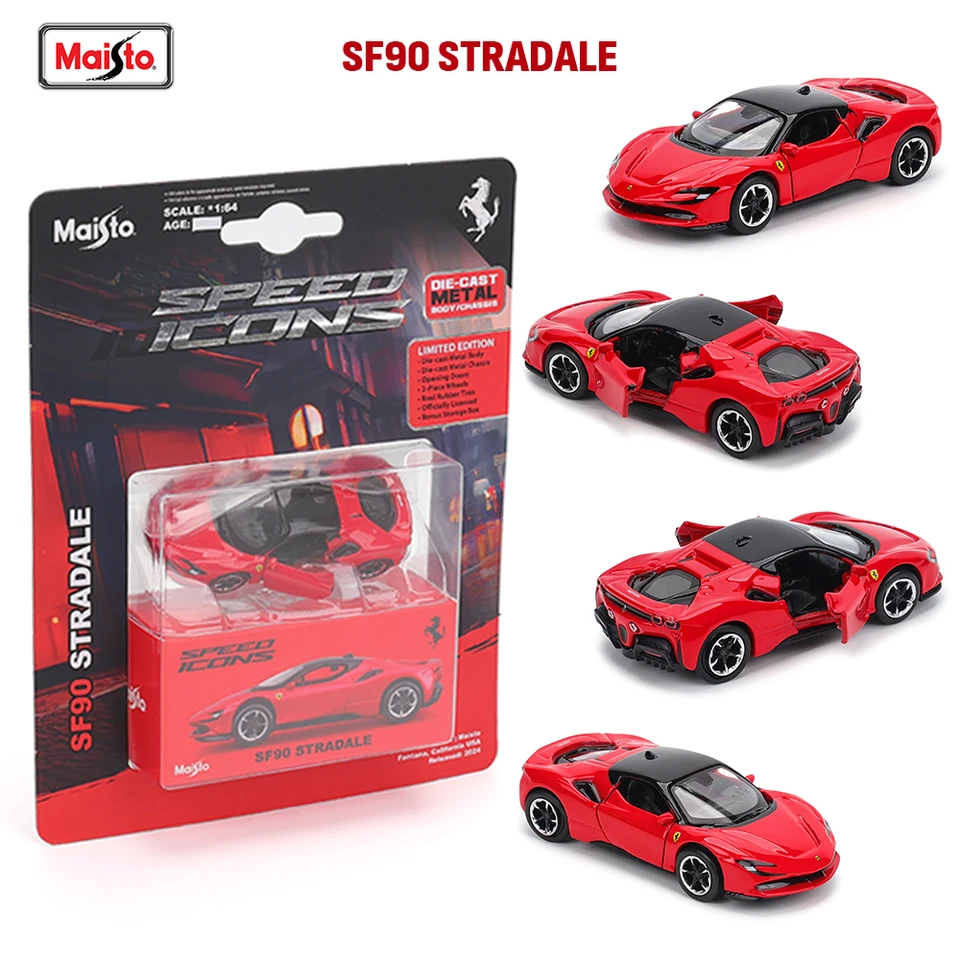 Maisto 1:64 Ferrari SF90 SP1 812 DAYTONA SP3 911 GT2 RS Chassis