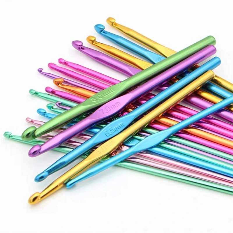 150mm Multicolor Aluminum Crochet Needles Crochet Hooks set