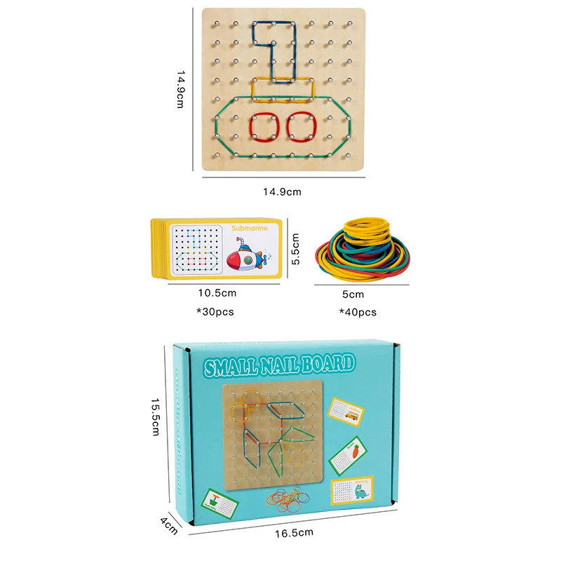 Wooden Geoboard with Pattern Cards – detail image 12