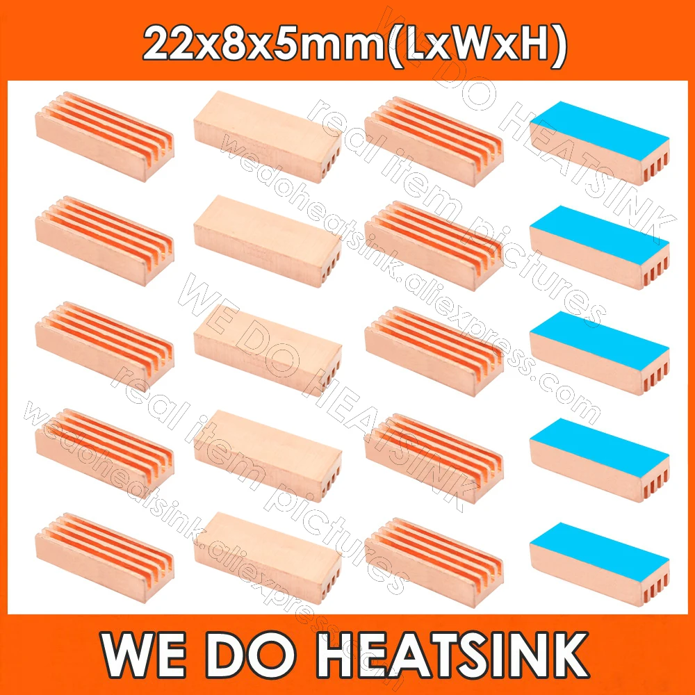 Nós Fazemos Heatsink-pequeno Minúsculo Puro Dissipador de Calor de Cobre Útil sem ou com Almofada Térmica para Raspberry pi Banana pi ic Pacote de Chipset - Imagem 3