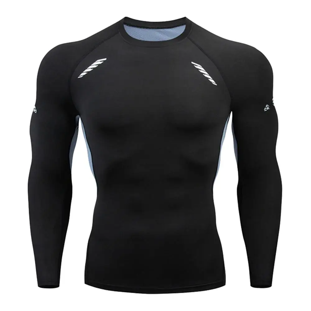 Compression Shirt Quick Dry Motorcycle Tight T-Shirt Men Gym Fitness T Mens Long Sleeve Summer Boxing Jersey Rashguard
