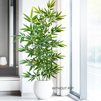 Artificial Green Bamboo Leaves – 54"-109" Faux Branch Plant 1