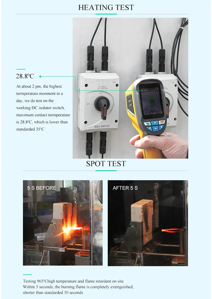 4 pôles 1200V DC 32AMP Circuit électrique solaire Siso DC