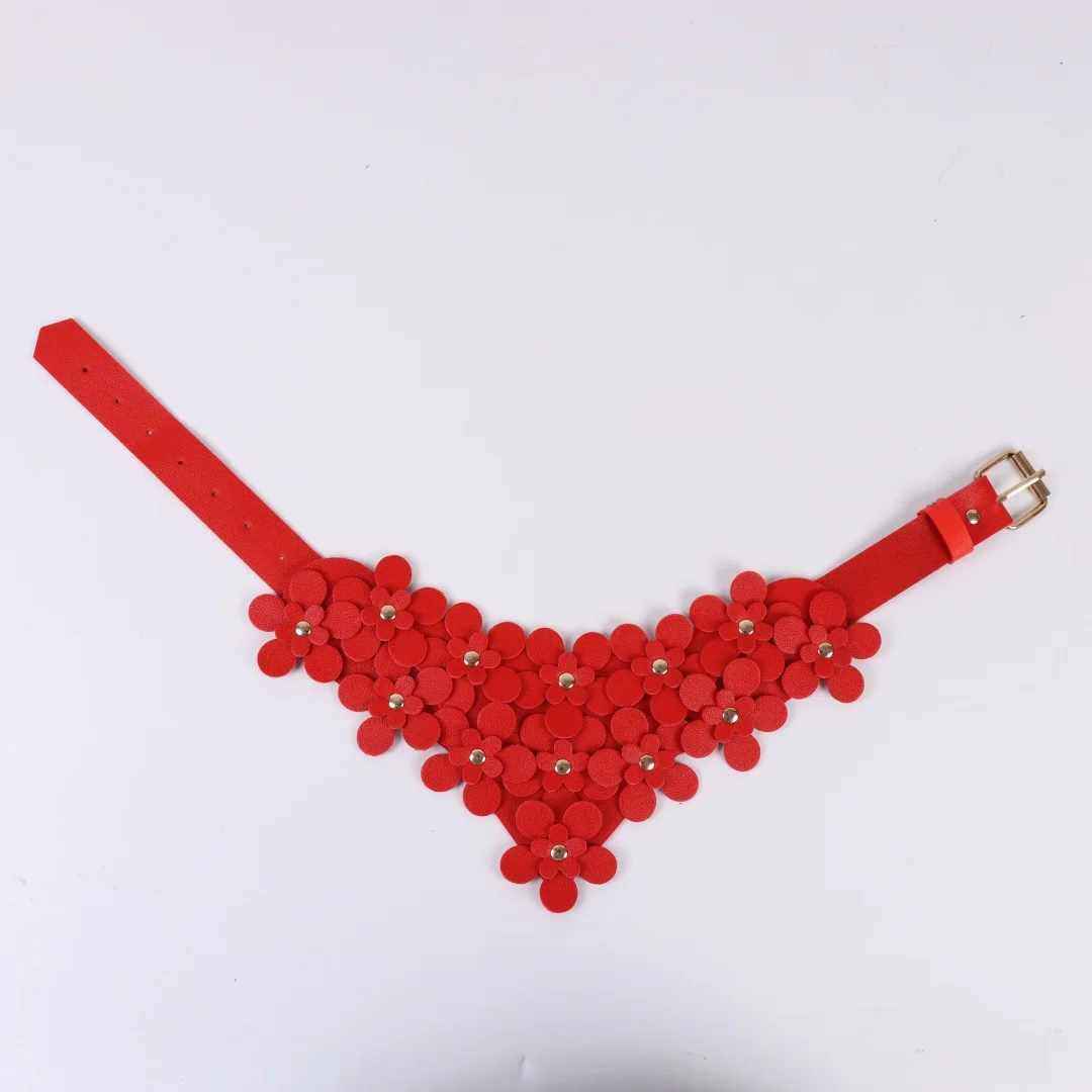 UYEE Handgefertigter Blumenkragen aus Leder für Damen, sexy Urlaubsdekoration, Zubehörgürtel, einzigartiges Kombinationsdesign – Detail 8