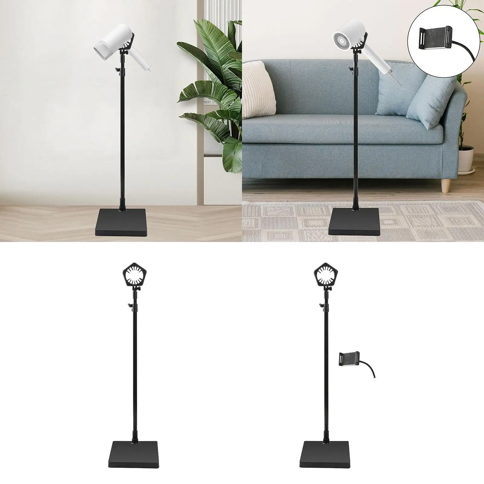 Dog Hair Dryer Stand Heavy Base Blow Dryer Floor Stand for Hair Blower Home