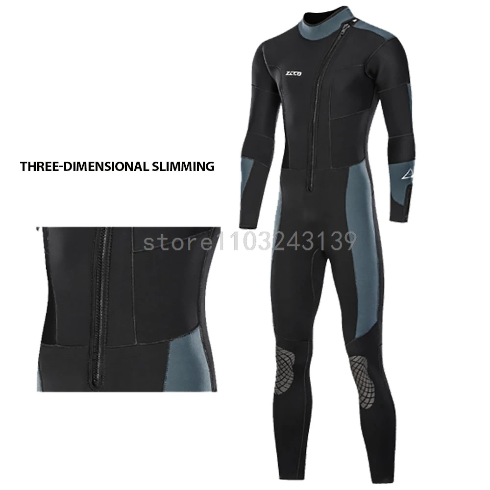 5MM Men Neoprene Wetsuit Surf Scuba Diving Suit Men Women Front Zipper Diving Suit Snorkeling Scuba Full Wetsuit
