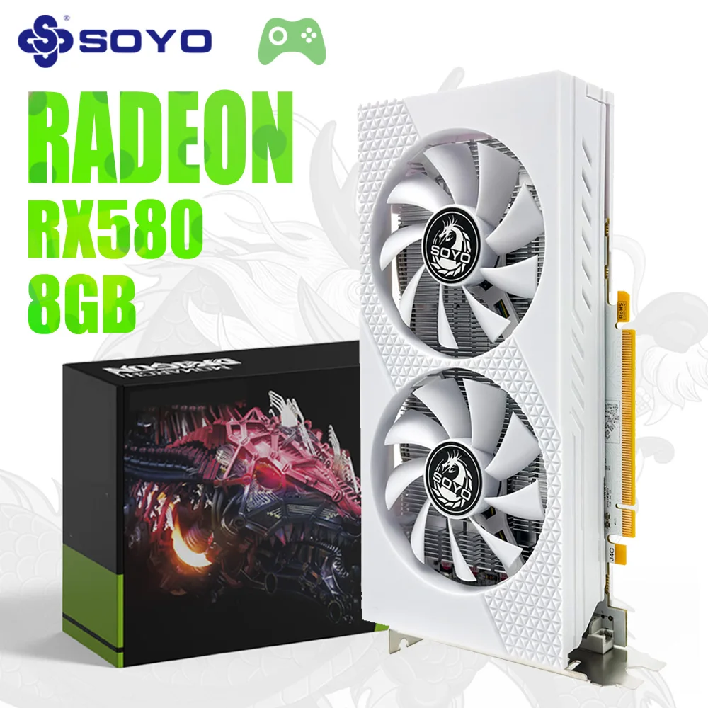 グラフィックボード・グラボ・ビデオカード SOYO RADEON RX580 8GB GTX1650 GTX1660 Amazon | SOYO AMD Radeon RX580 8GB グラフィックスカード