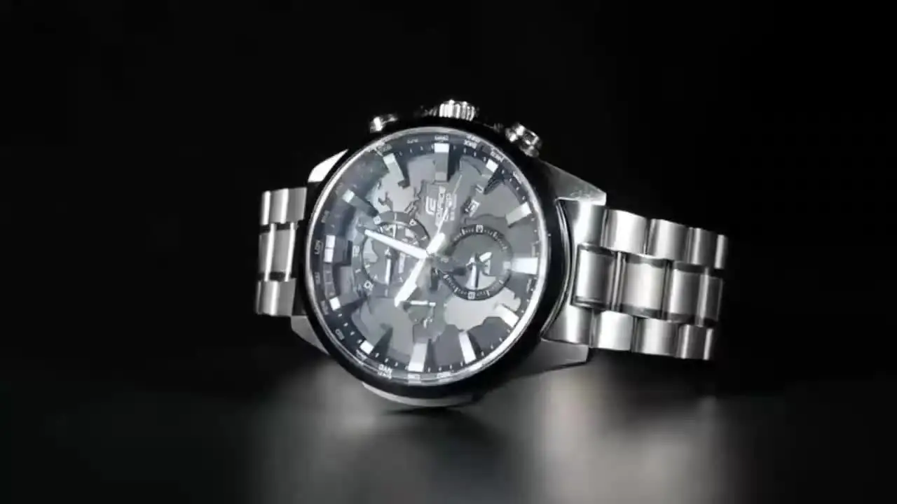 FEFD Bracelet Montre En Acier Inoxydable Pour Casio EF-530 EF530 SmartWatch Accessoires Bracelet Métal Argenté