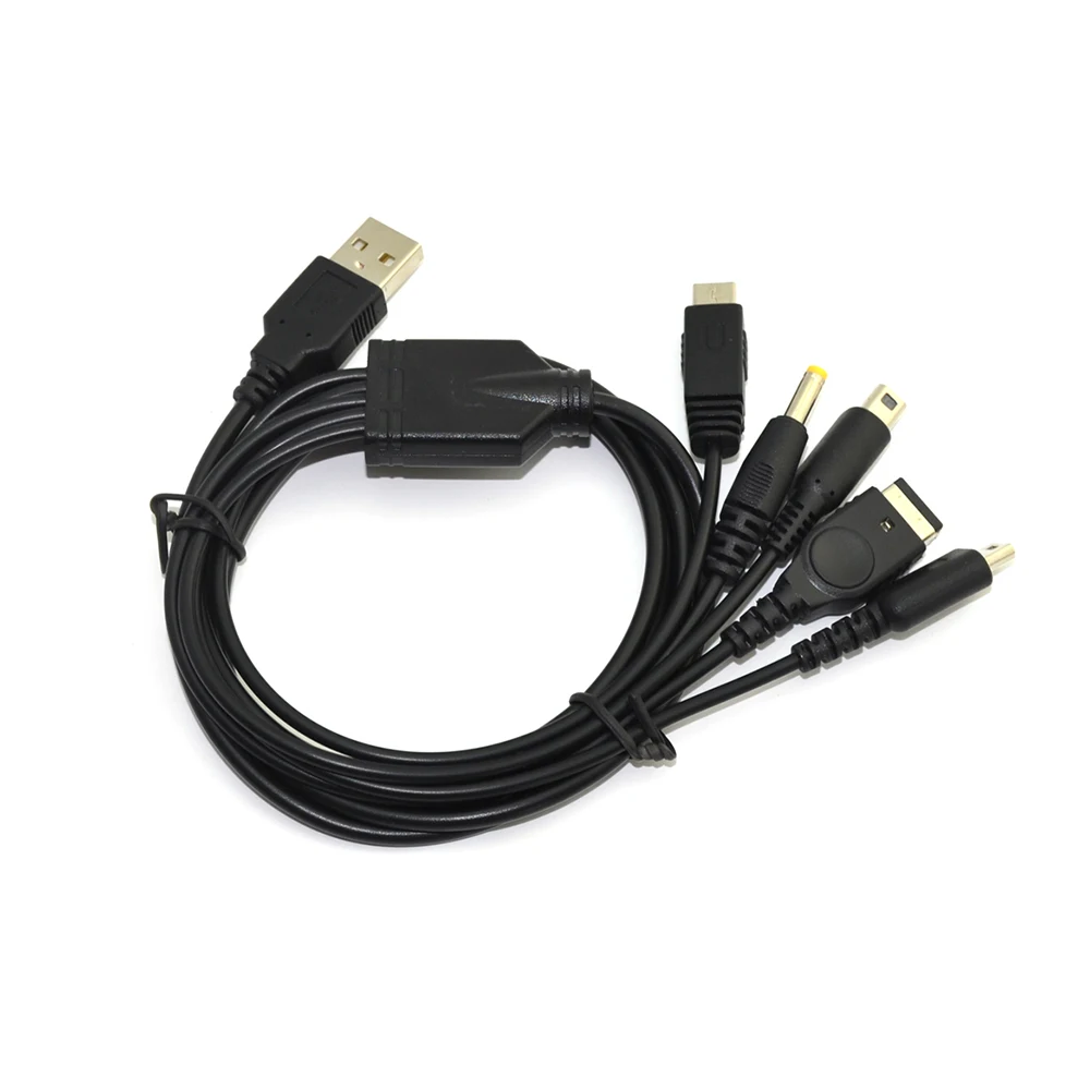 Multi function 5 in 1 USB Charging Cable for PSP/Wii U GamePad/GBA SP