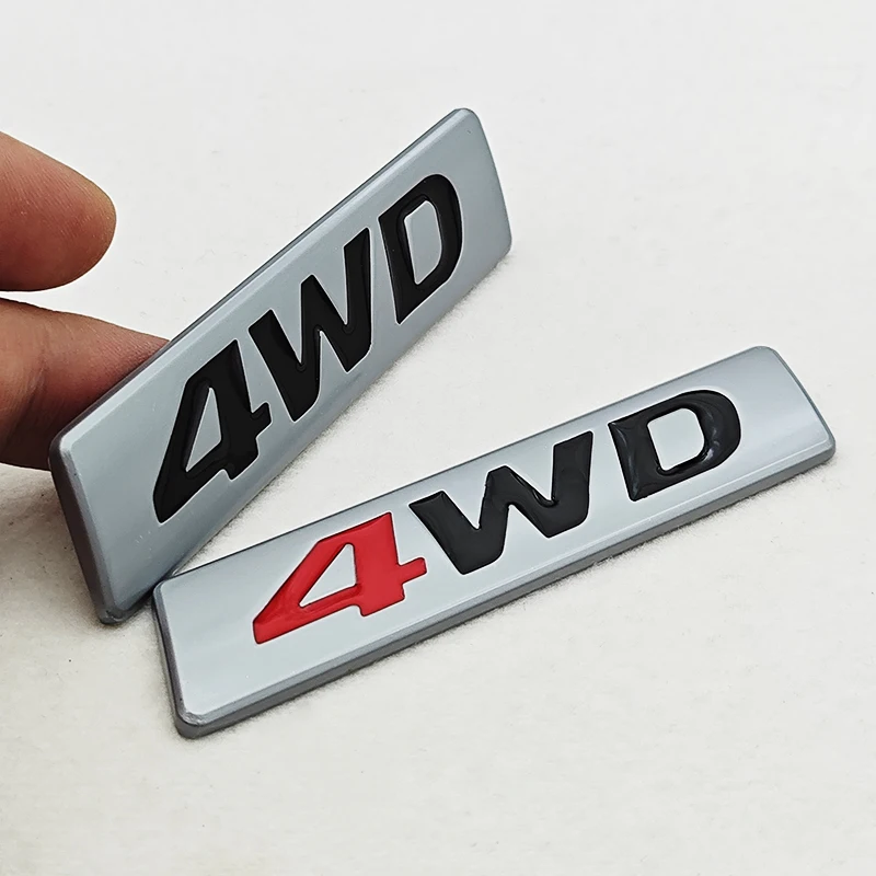 4WD 로고 스티커 3D 금속 엠블럼 배지 자동차 스티커 데칼 현대 iX25 iX35 투싼 토요타 RAV4 스티커 자동차 액세서리