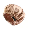 Large Satin Bonnet Silk Night Sleeping Cap Long Satin Bonnet With Head Tie Band Bonnet Edge Wrap For Women Hair 1
