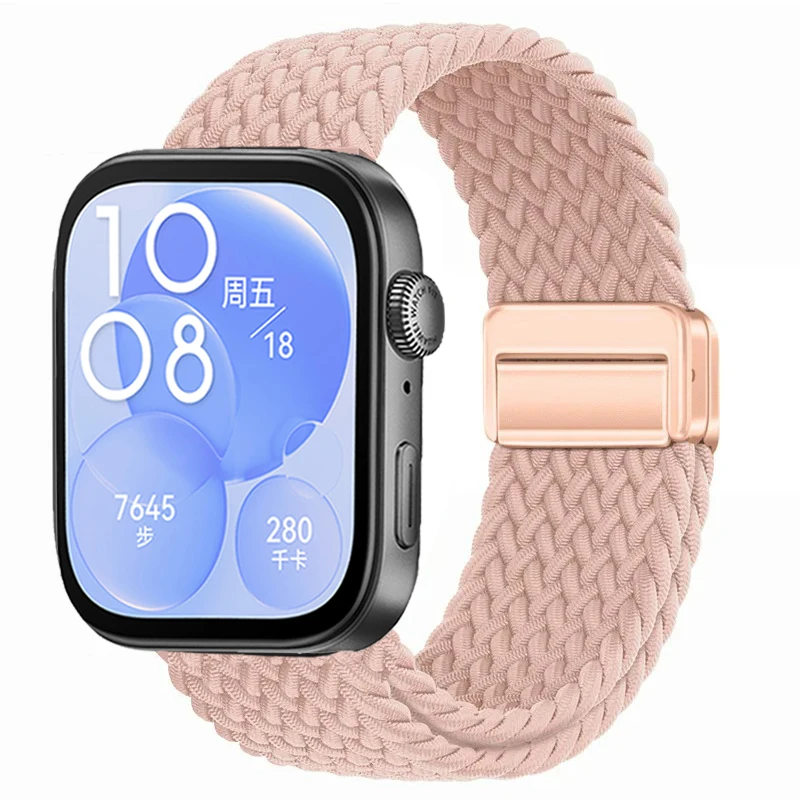 Breathable Magnetic Adjustable Woven Nylon Watch Strap Replacement Band