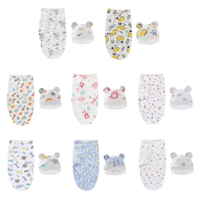 

Baby +Hat Newborn Swaddle Sleepsack for 3-5KG Boy/Girl Baby Sleeping Bag Infant Blanket Muslin Blanket