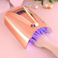 128W High Power Cordless UV LED Nail Lamp Pro Cure Rechargeable Gradient Shell Nail Dryer For Curing Polish Wireless Battery 1