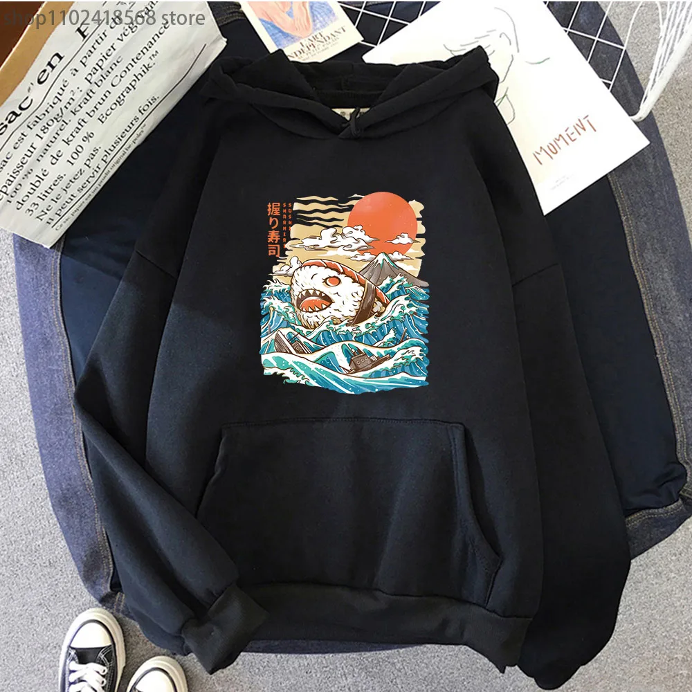 

Sharkiri Sushi Hoodies Cartoon Anime Sweatshirt for Men Y2k Pullover Fashion Streetwear Women Kawaii Clothes Winter Fleece Tops