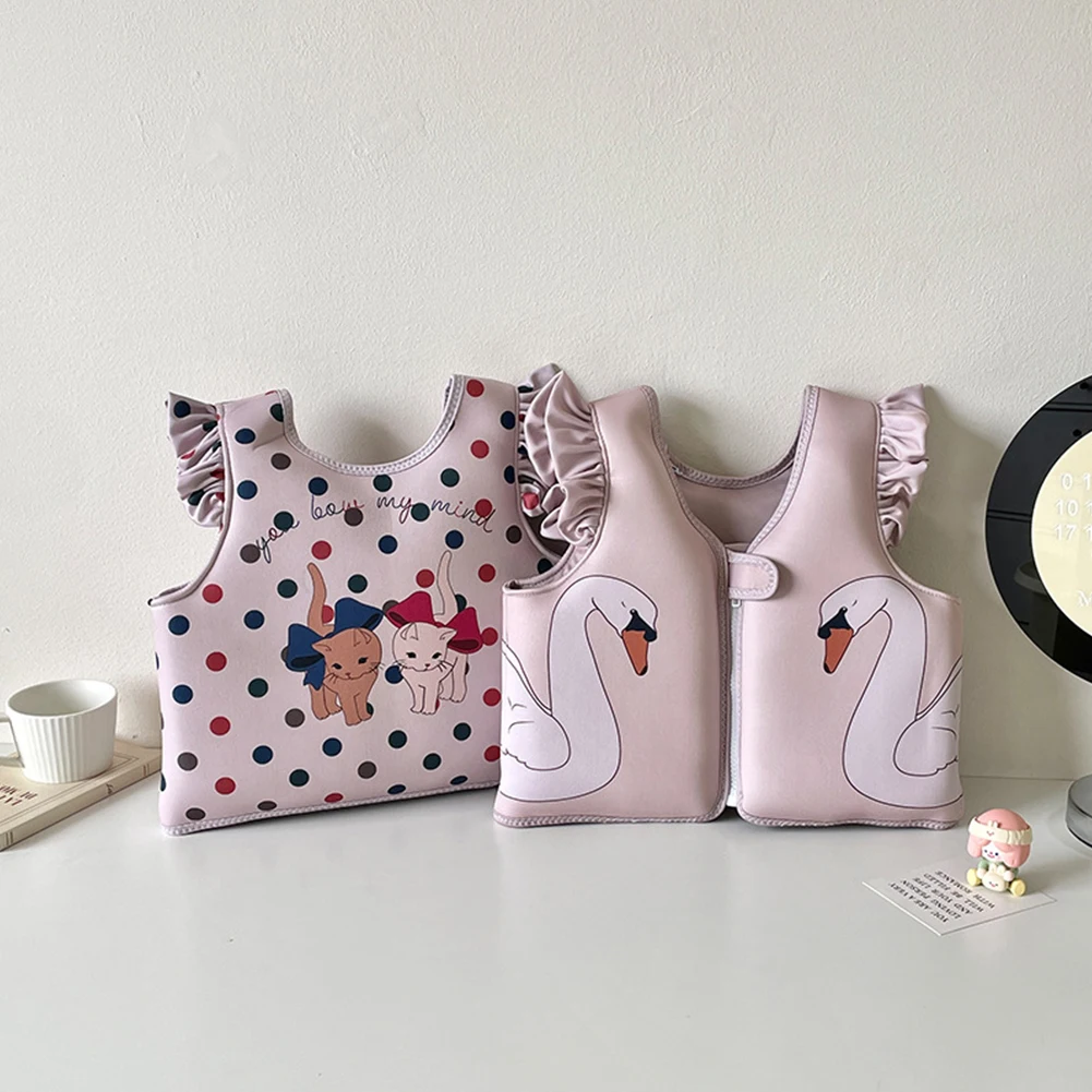 Kids Swim Vest Toddler Swim Trainer Vest Cartoon Boy Girl Swimming Aid Buoyancy Clothing Float Swimsuit Water Sports Life Jacket