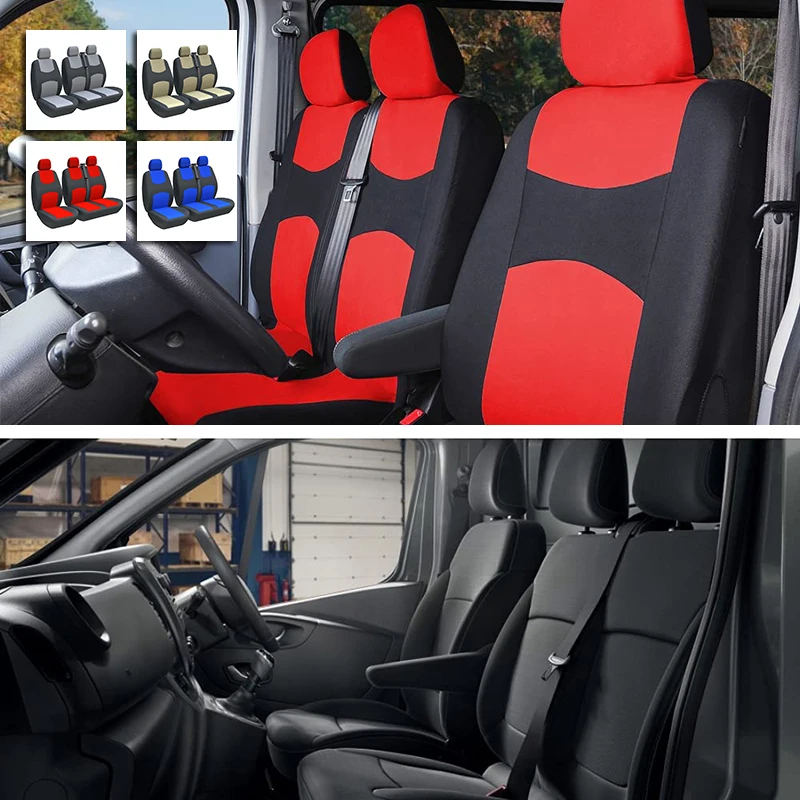 2 + 1 밴 시트는 Opel Antara 용 Mk7 Transit 용 골프 3 용 vivaro 용 범용 맞춤 단일 드라이버 및 이중 승객석 커버