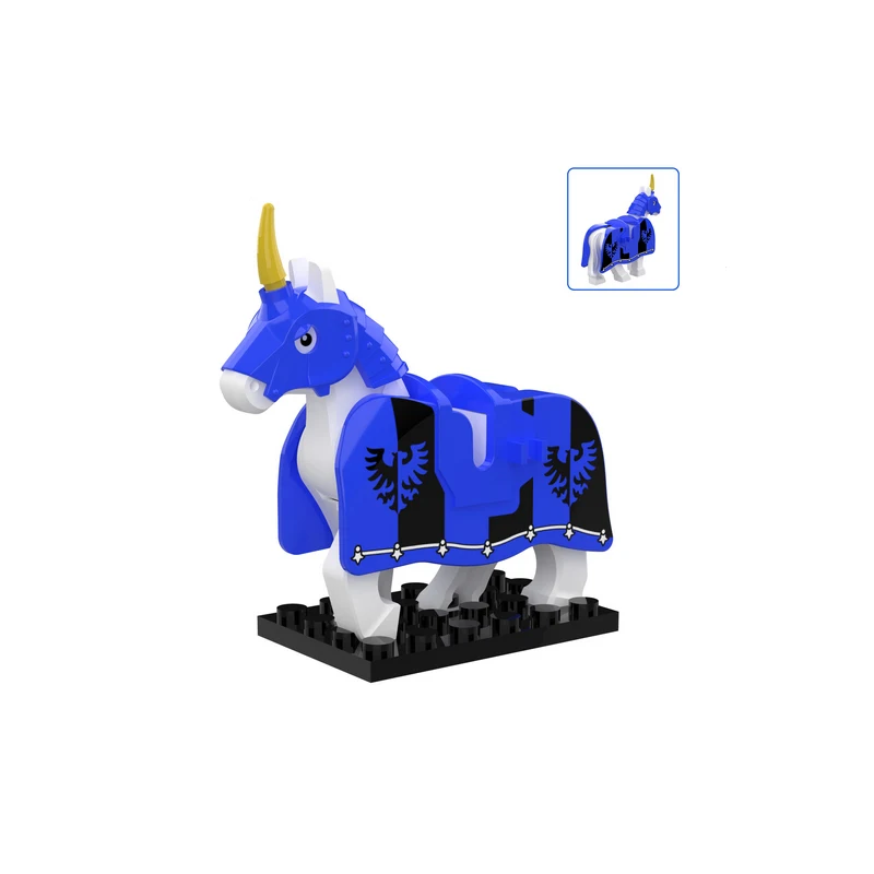 Military Medieval Building Blocks Solider Figures Knights Equipment Animal Accessories Mount Armor War Horse Mini Bricks MOC 4
