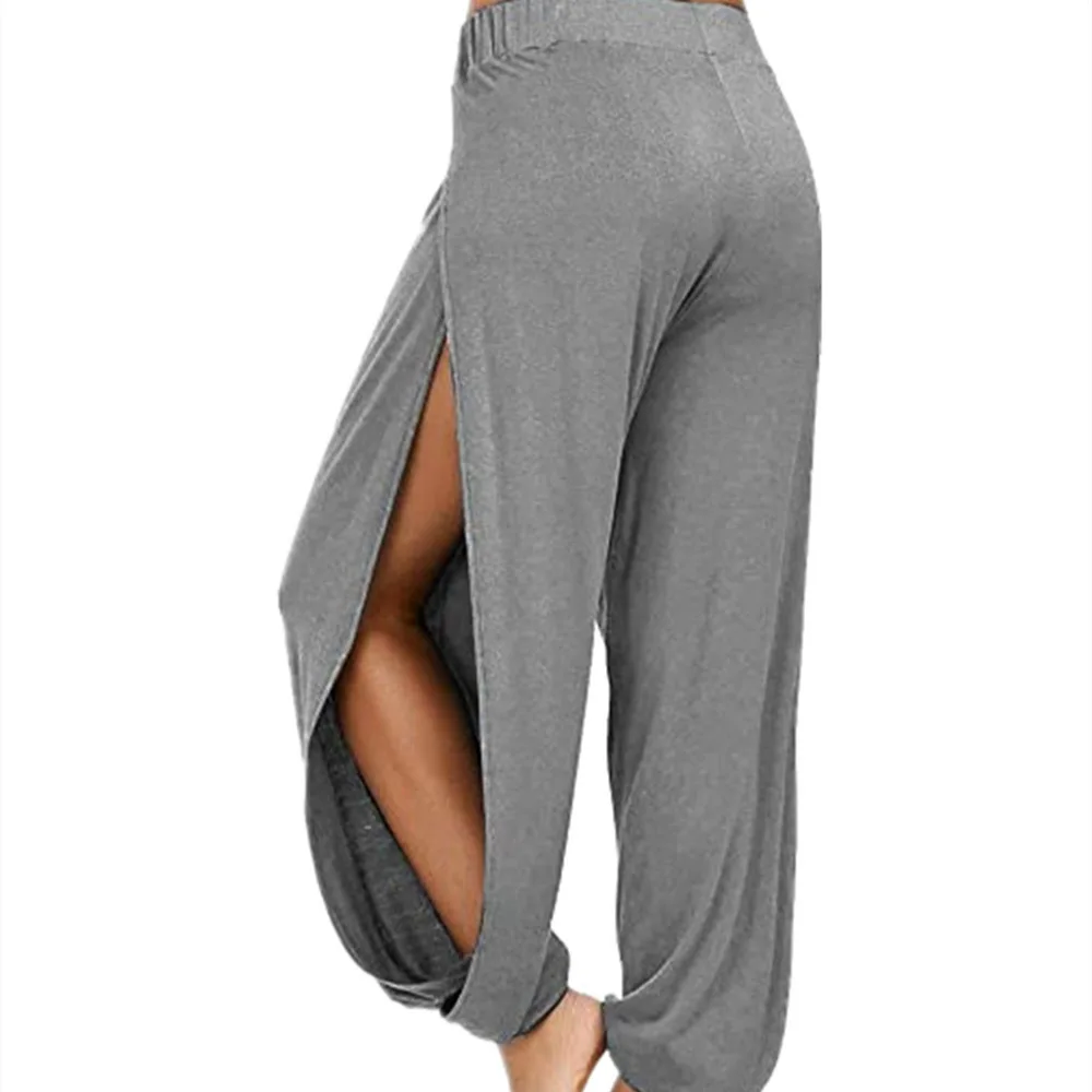 New Women's Hippy Haren Yoga Pants with High Slit