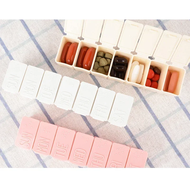 

1Pcs Travel Pill Box Holder Weekly Medicine Storage Organizer Container Drug Tablet Dispenser Independent Lattice Pill Case