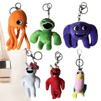 6pcs Garden BanBan Plush Keychains Monsters Doll Charm Key Chain Plush Toy Women Bag Pendant Car Key Ring Children Birthday Gift 1