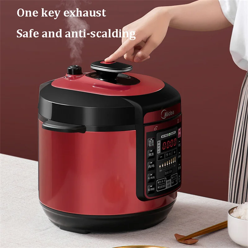 6 Liter Electric Pressure Cooker with 2 Inner Pots Home Electric Cooker Instant Pot Kitchen Cooking Multicooker Fast Rice