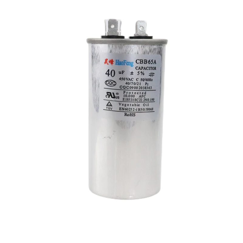Condensador Electrolítico Homopolar Del Motor De Arranque Del Condensador Cbb65 30uf 450v Para Compresor Vobormx Herramienta
