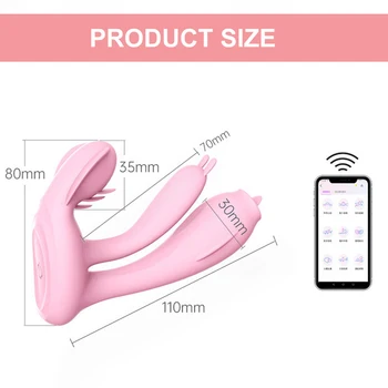 Wireless Bluetooth Dildo Vibrator for Women APP Control Wear Vibrating Panties Pussy Tongue Licking Clit Masturbation Sex Toys 6